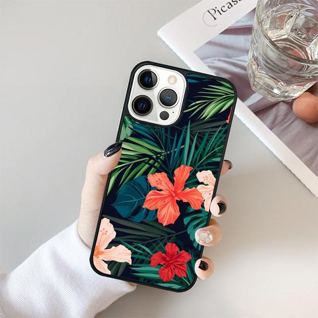 Чехол для телефона «Тропический рай» с гавайским цветком для iPhone 17 Air 15 16 Чехол 14 13 11 12 Pro Max Max Plus Задняя крышка