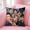EENHYPEN Cushion Cover Pillowcase Short Plush Invisible zipper Room Sofa Cushion Cover