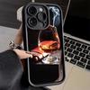 Чехол для телефона iPhone 17 Air 16E 15 16 Pro Max Сигара Виски Ледяной Напиток Чехол 14 Plus 13 12 Mini Мягкий Силиконовый Fundas