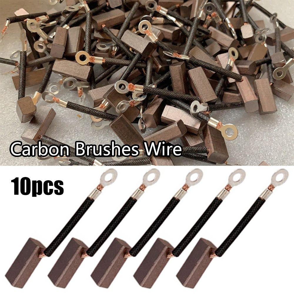10pcs Hand Tools J460 6×8×18mm Brush Replacement Electric Motor Leads Generator Carbon Brushes Wire
