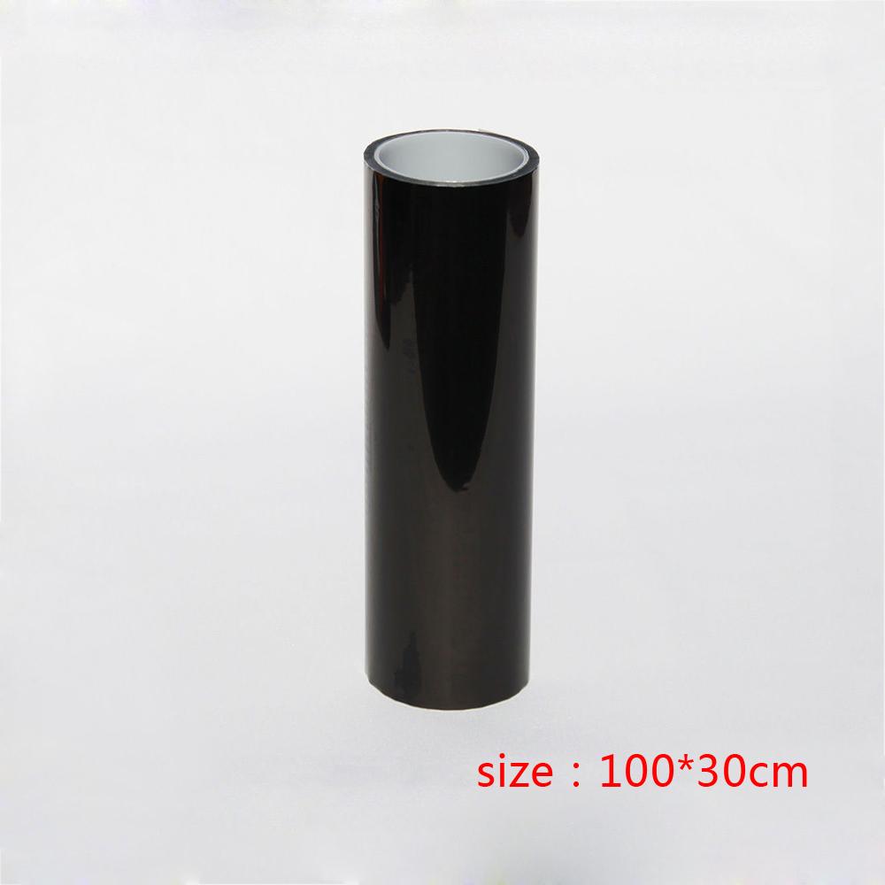 30x100 см темно-дымчато-черная виниловая тонировочная пленка для фар, противотуманных фар, задних фонарей, автомобильная виниловая пленка для тюнинга автомобиля, универсальная, прочная