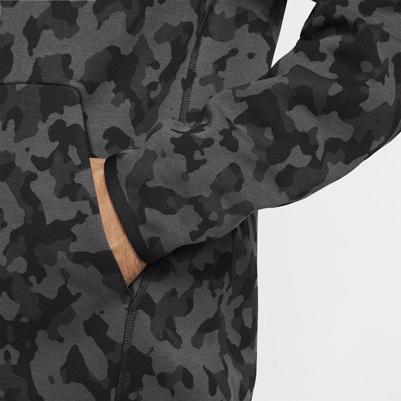 Nike Толстовка с капюшоном Camo Zip-Up Мужские толстовки с капюшоном Black-Camo CJ5976-010
