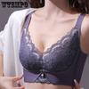 Поддерживающий бюстгальтер против обвисания для женщин без косточек, регулируемый, сексуальный кружевной бюстгальтер, собирающий и поддерживающий грудь.