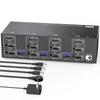 KCEVE KVM303DH Коммутатор HDMI-совместимый KVM 3 входа 3 выхода 8K при 60 Гц, 4K при 144 Гц Тройной монитор USB 3.0