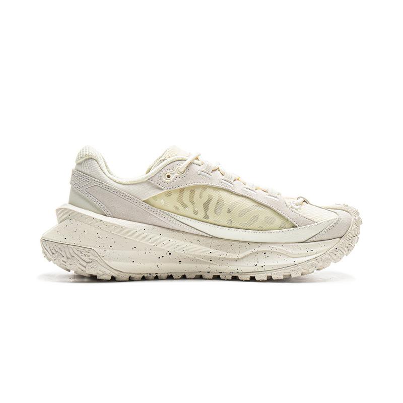 Li Ning Youxia CRC Модные Удобные Универсальные Амортизирующие Прочные Низкие Повседневные Кроссовки Унисекс Повседневная Обувь Молочно-Белый AZGV175-1
