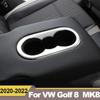For Volkawagen VW Golf 8 MK8 2022 Car Interior Rear Water Cup Holder Frame Covers Trim Decorative Sticker Accessories