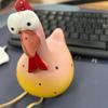 Забавная Курица с Большими Глазами и Длинными Ногами Декоративное Украшение Петух Фигурка Смола Животное Статуя Сад Двор Украшение Домашний Декор