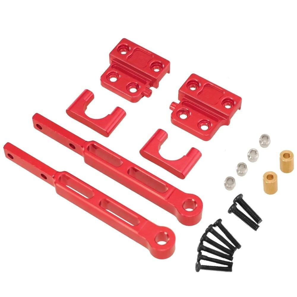 6pcs Black Red Silver Leaf Spring Modified Rod Metal Fixing Plate Kit RC Accessories