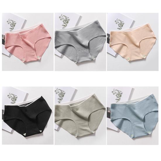 Trendy Lady Panties One-Piece Type Daily Wear Female Sweat-absorbing Close Fit Briefs Panties for Living Room