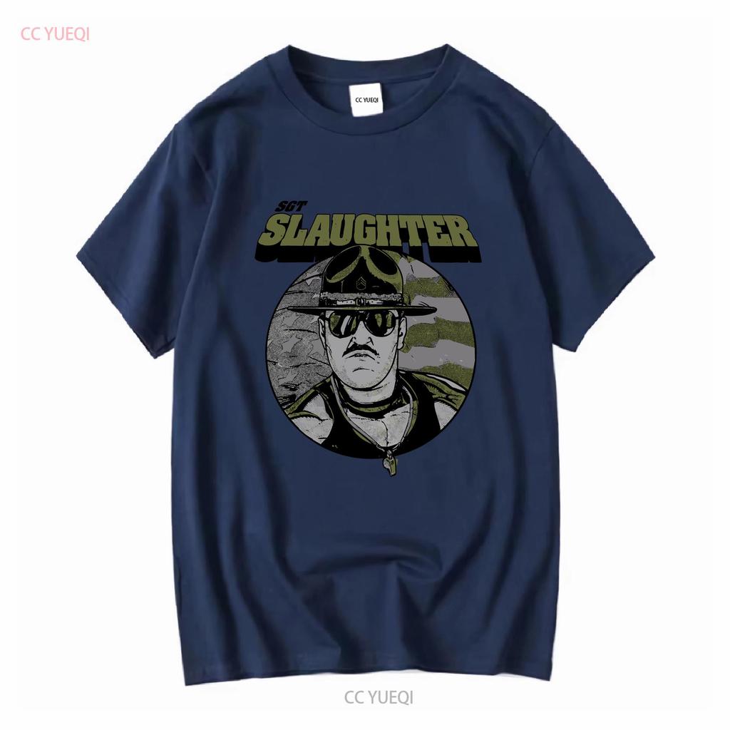 Футболка Sgt Slaughter S 5XL винтажная стираная дышащая удобная универсальная мягкая модная с небольшим принтом повседневная