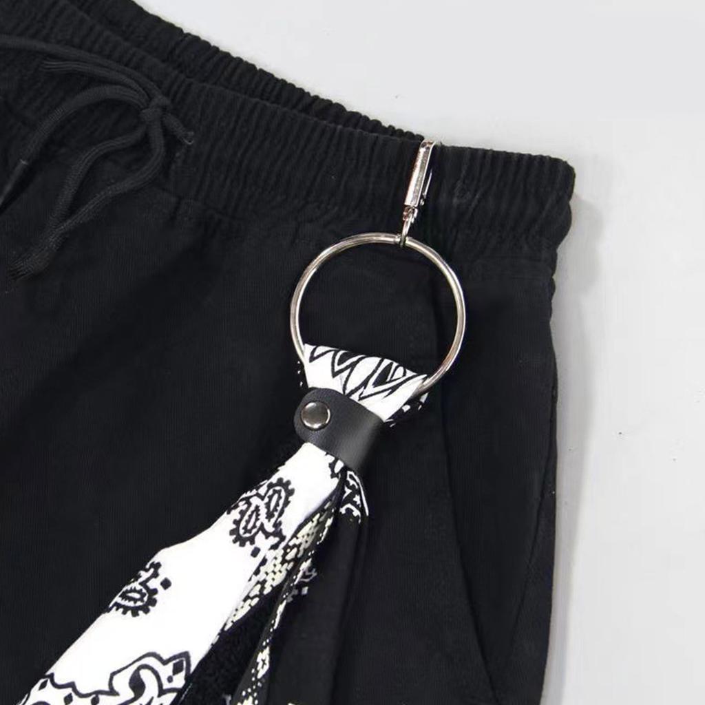 Hip Hop Kerchief Pants Chain Paisley Bandana Wallet Chain Ribbon Biker Headscarf Metal Keychain Bags Pants Jewelry Gift