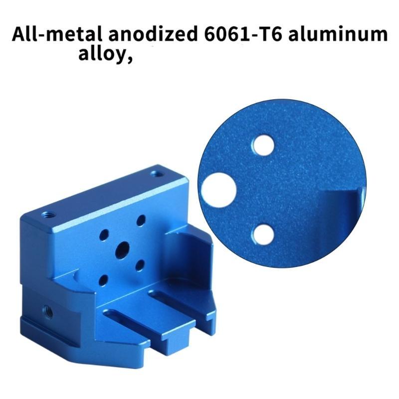 3D Printer Hotend Support Bracket, All Metal Anodized Aluminum for CR10S Improved Cooling, Blue