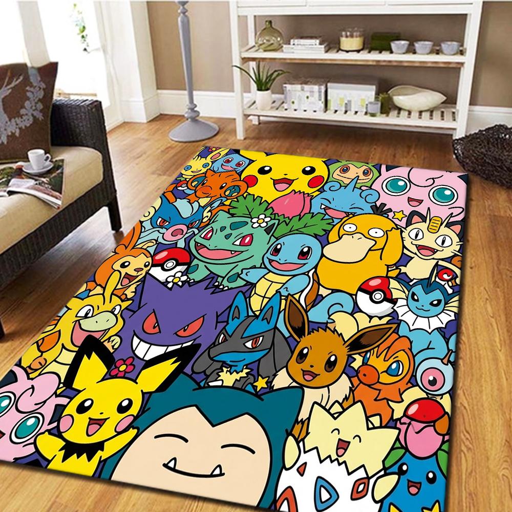 Pokémon Carpet for Living Room & Bedroom, Home Decor Cool Movie Mat & Play Floor Mat -HE151