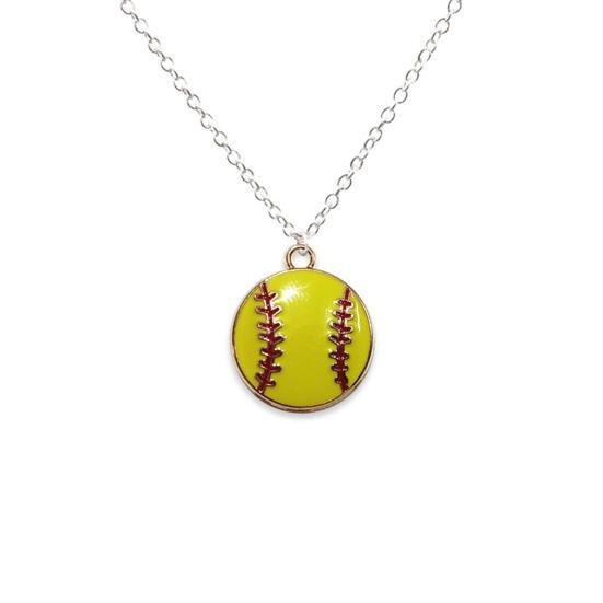 3 шт. Спортивный мяч ожерелье для мужчин женщин бейсбол баскетбол футбол кулон ожерелье ювелирные изделия подарок для поклонников девочек мальчиков