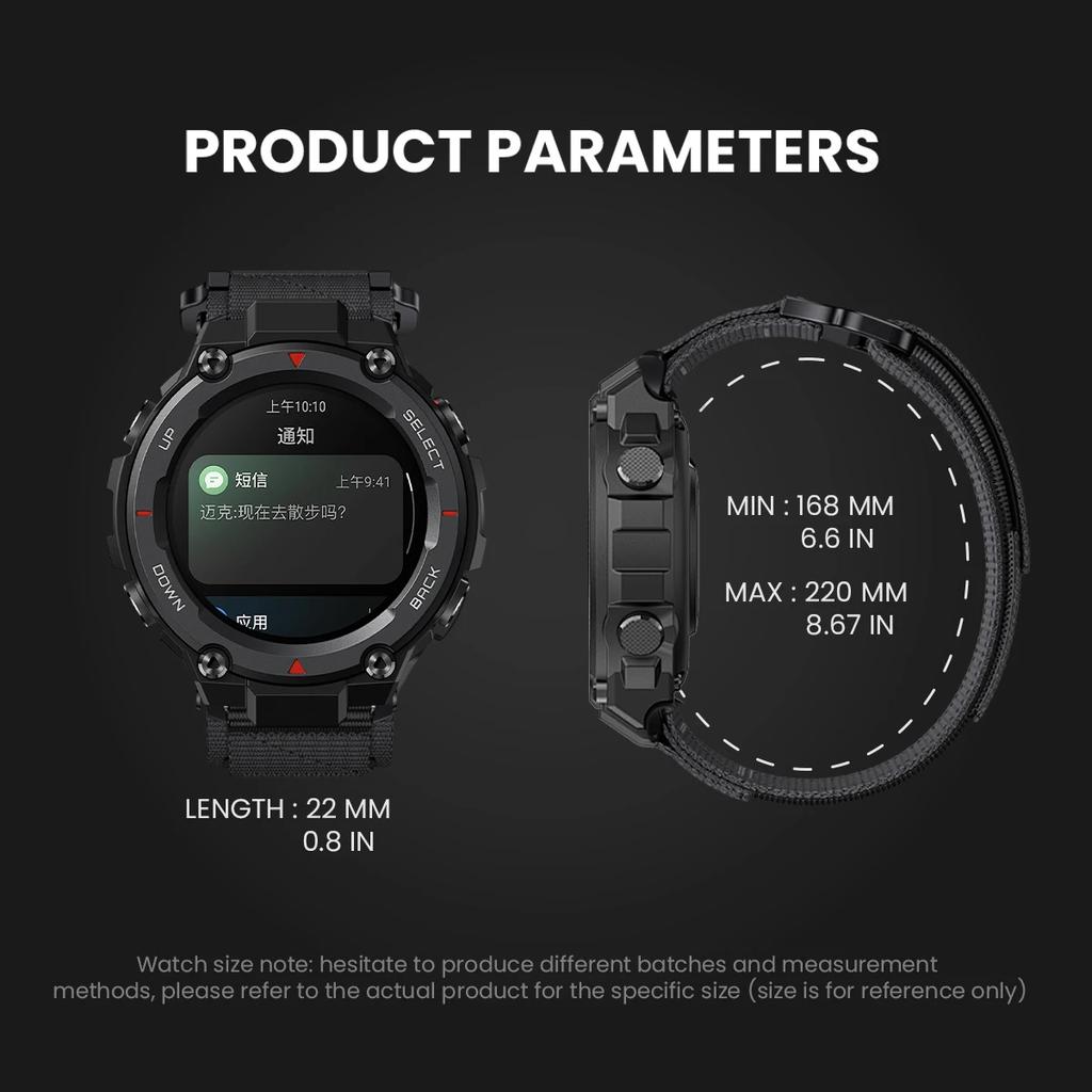 Nylon Strap For Amazfit T-rex  2 3 Ultra Watch Band For Huami Amazfit Trex Pro T Rex  Sport Belt Smartwatch Bracelet Accessories