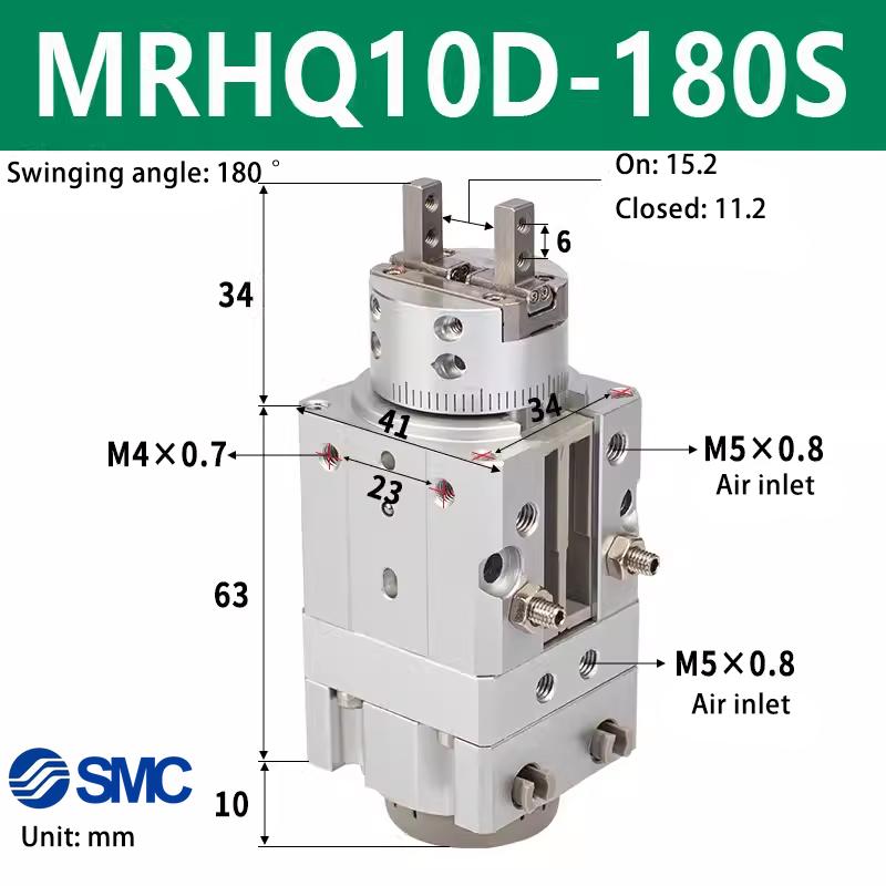 SMC swing gripper rotating clamping finger cylinder MRHQ10D/16D/20D/25D-90S-180S-N