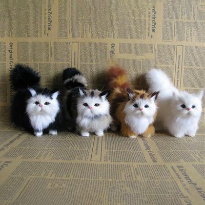 Милая имитация кота, мягкая плюшевая модель котенка, поддельный кот, реалистичные животные для детей, девочек, подарок для дома, декоративные