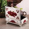 Rose Carved Decor Fashion Metal Jewelry Box Multi Colors Enameled Necklace Pendant Ring Storage Chest