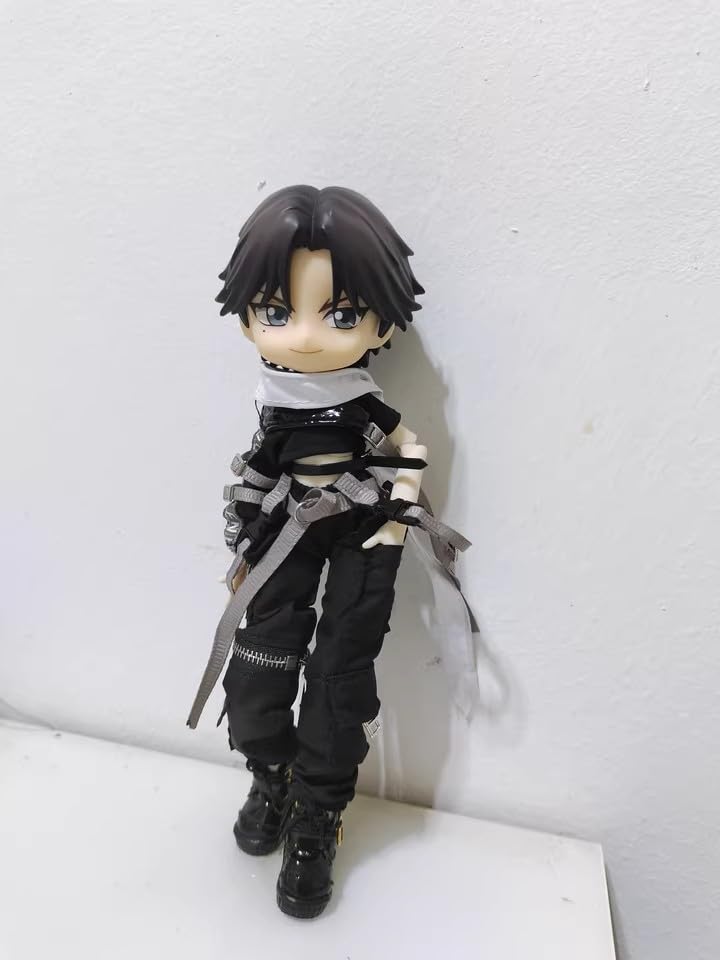[TOYBARJAPAN] Фигурка персонажа в масштабе 1:12 Специальное предложение: Черный Модный Функциональный Комплект Одежды (Верх и низ) с комбинезоном, подходит для мужчин и женщин