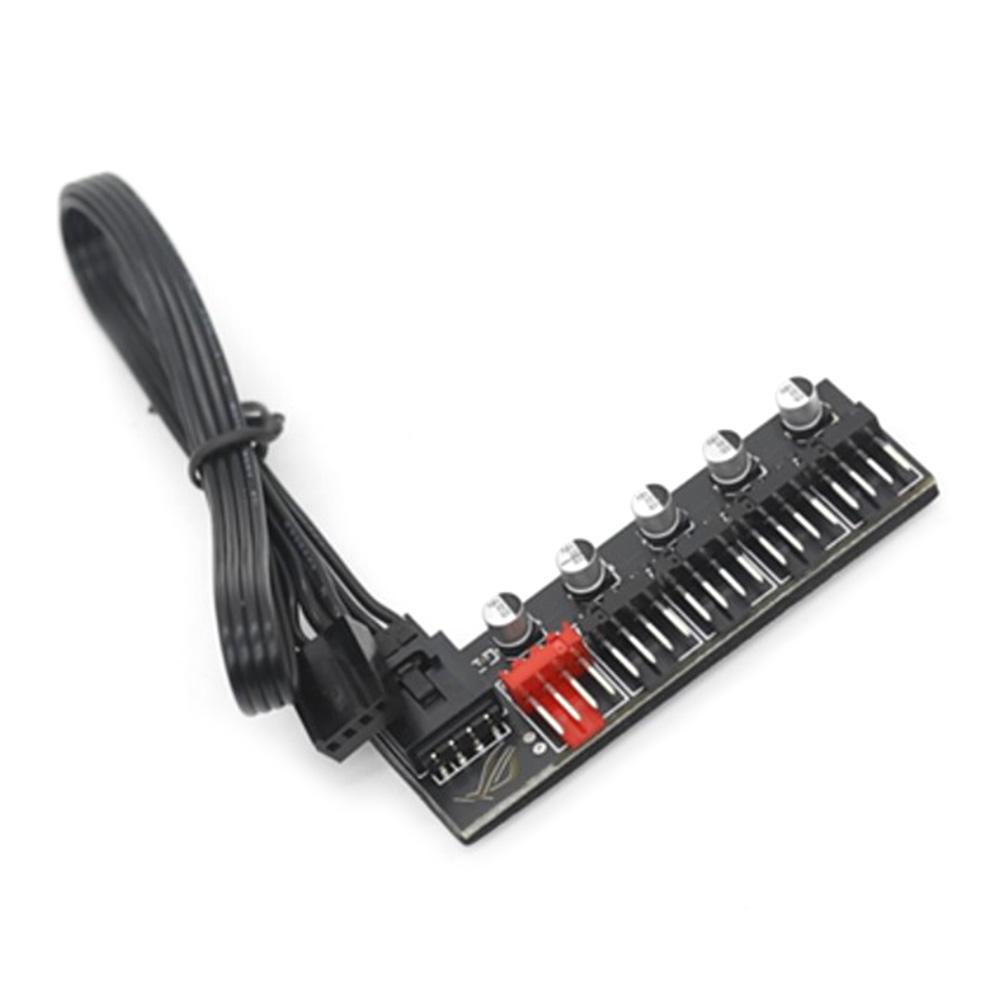 1 к 5 Маленький 4-контактный PWM-хаб для вентиляторов материнской платы, 5 портов, разветвитель для вентиляторов охлаждения ПК, регулятор скорости для системы охлаждения компьютера