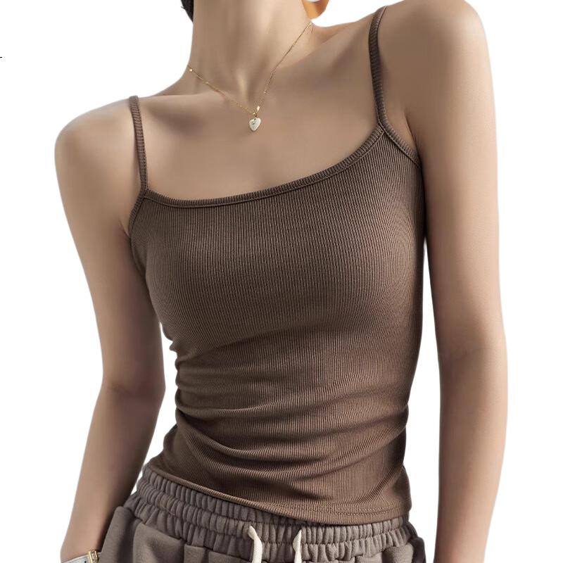 Langsha Women's Slim Fit Small Strap Vest Summer 2026 New Sleeveless Backless Outerwear Base Shirt