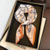 1 шт. Роскошный квадратный шарф из искусственного шелка для женщин, двусторонний, с принтом цепей, шейный платок, бандана, фуляр, повязка на голову, шали, накидки