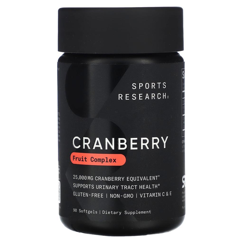 Sports Research Cranberry Concentrate, 250 Mg, 90 Softgels