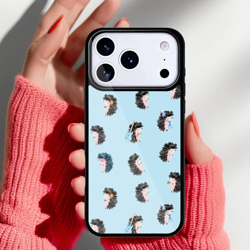 Милый маленький ёжик цветной чехол для телефона для iPhone 17 16 15 14 13 Pro Max Задняя крышка для 12 11 Pro Coque