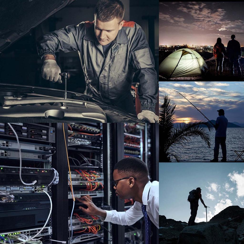 Rechargeable COB Work Light USB Adjustable LED Work Lamp with Magnetic Hook for Repair