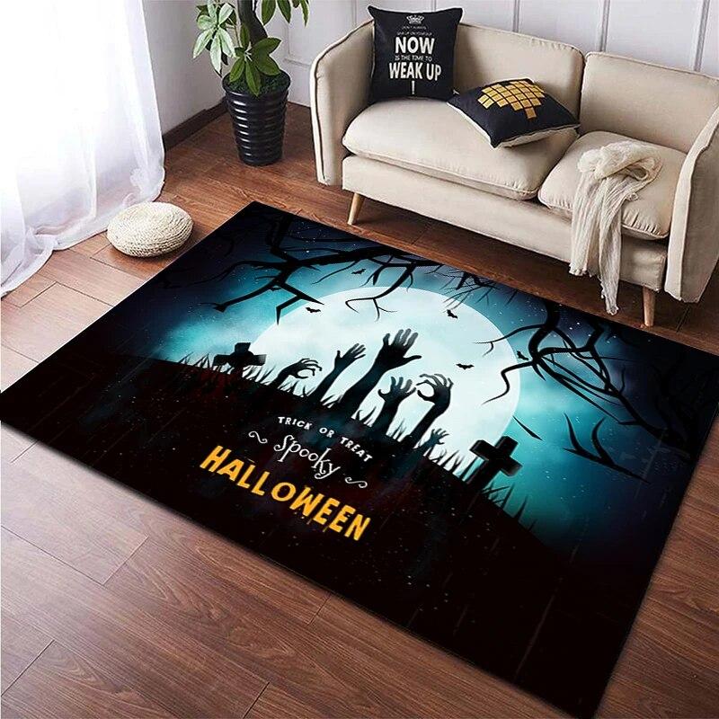 Halloween New Year Gift HD Printing Area Carpet, Living Room Sofa Decorative Carpet, Anti-skid Mat, Alfombras Direct Shipment