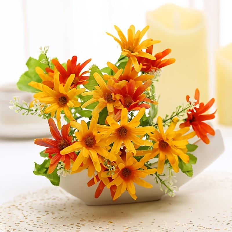 Набор из 36 реалистичных искусственных хризантем и водных растений с 2 напольными корзинами для декора сада