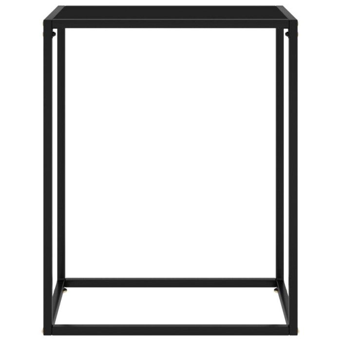 VidaXL Table console Noir 60x35x75 cm Verre trempé 322804