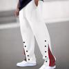 Men's Casual Pants New Sports Buttoned Colour Block Trousers Stylish