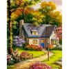 40x50cm Frame Oil Painting By Numbers Forest House Landscape Paint By Number Kits Handmade Home Decoration Crafts