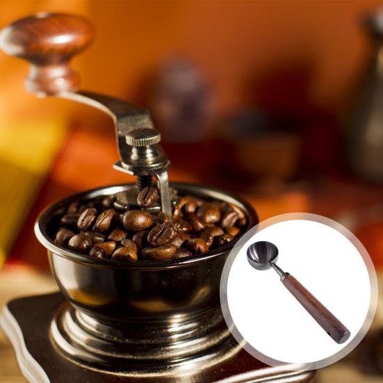 Мерная ложка для кофе с деревянной ручкой, пищевой класс, не содержит BPA, высокоценная ложка для чая и кофе, кухонный аксессуар