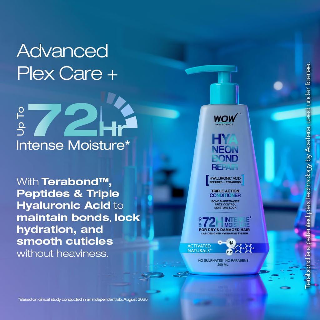 WOW Skin Science HyaNeon Bond Repair Гиалуроновый кондиционер для сухих и поврежденных волос 200 мл