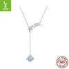 Design, Planet Opal Necklace S925 Sterling Silver Platinum Plated Necklace Women'S Versatile Premium Sense