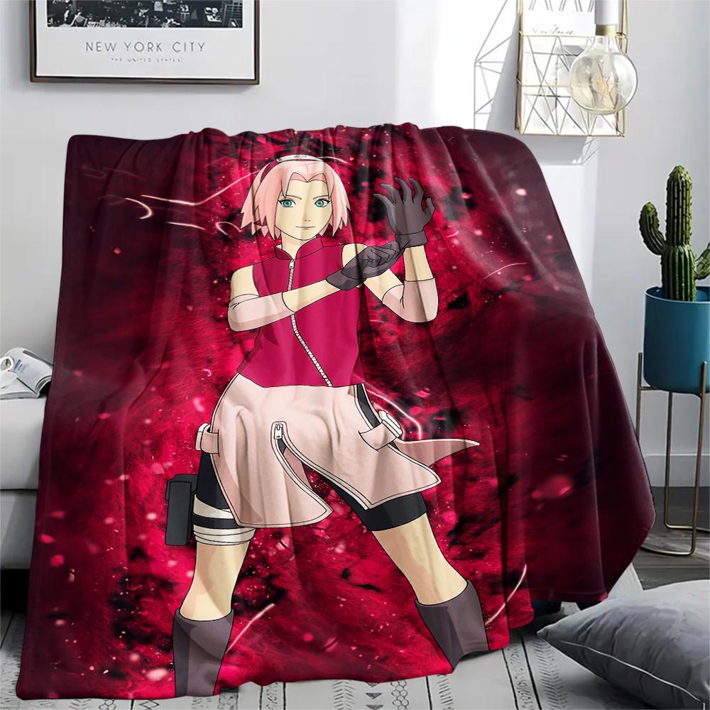 Naruto Haruno Sakura Anime Blanket, Cozy Throw for Bedroom, Ideal Gift for Sakura Lovers.chl