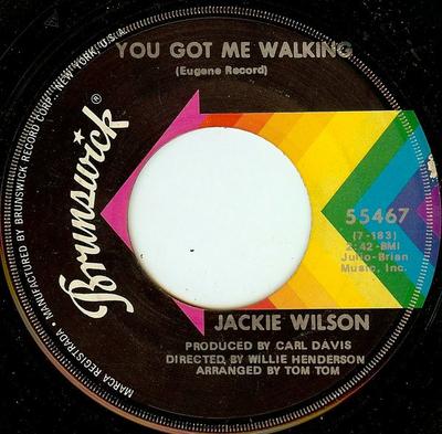 7-дюймовая пластинка JACKIE WILSON - You Got Me Walking 55467 Brunswick 1972 США Соул/Фанк Б/У
