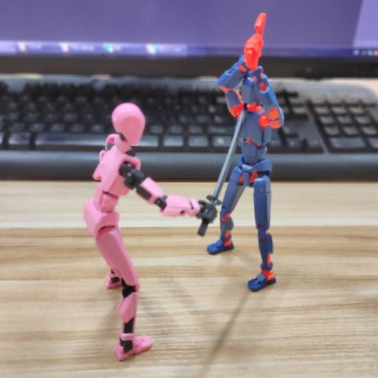 Фигурка с аксессуарами, многосочлененная подвижная 3D-печатная модель робота-собаки, шарнирный манекен