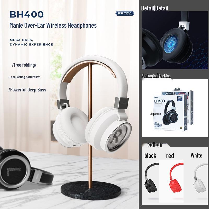 AZEADA Jidairen Bluetooth 5.0 Foldable Wireless Over-Ear Headphones with Long Battery Life for Music and Calls