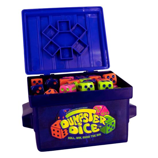 Dumpster Dice Set Fast-Paced Family Dice Game 2-4 Players Board And Dice Game with Dumpster 80 Dices And Graffiti Stickers for Game Night Travel Party