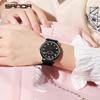 SANDA 3267 Women's Quartz Watch Fashionable Simple Casual Silicone Strap Nurse Wristwatch for Ladies Gift