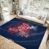 Boston Red Sox Design Crystal Velvet Carpet Cozy Non?Slip Printed Rug For Bedroom Living Room Entrance