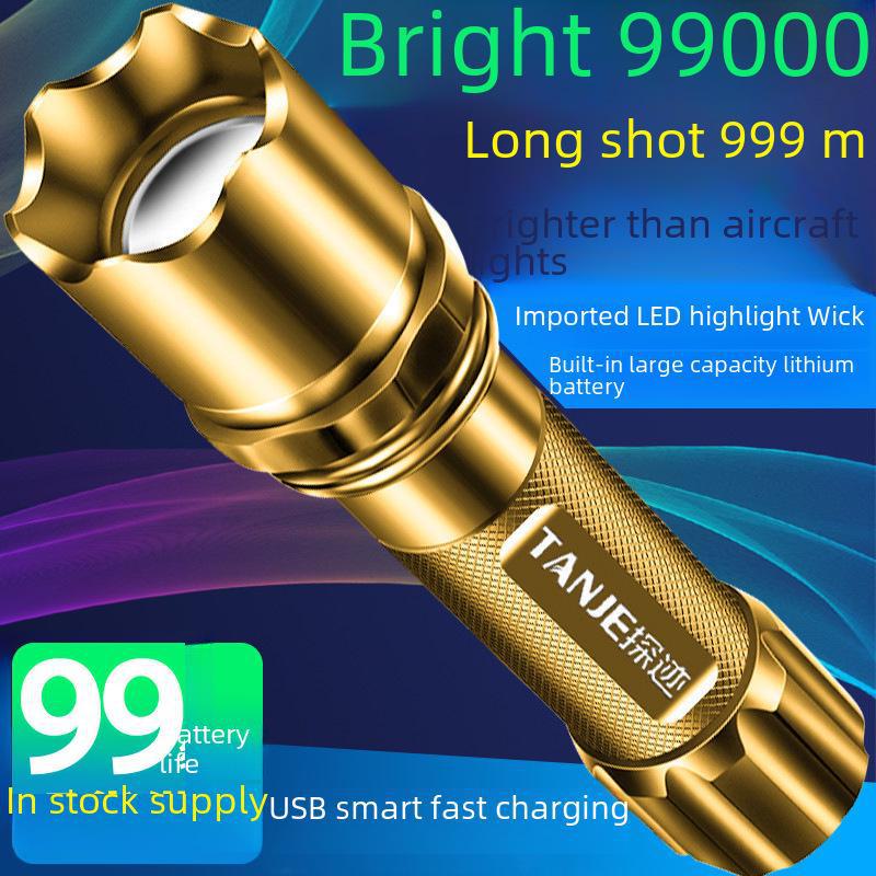Мини светодиодный фонарик с USB-зарядкой - Супер яркий, Дальний луч, Портативный, Многофункциональный, Алюминиевый сплав, для использования на открытом воздухе