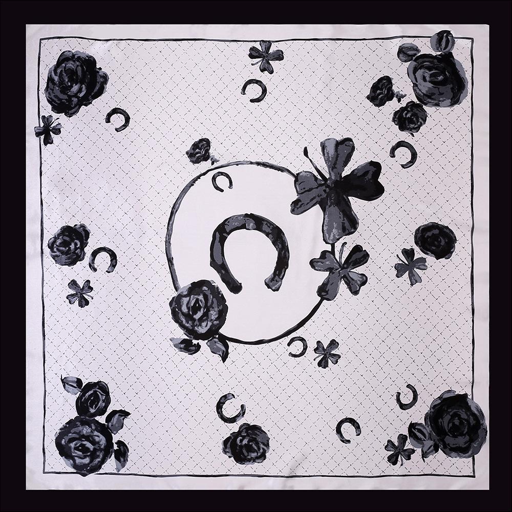 High-quality Luxurious Silk Scarves Headband Scarfs Neck Scarf For Women Chain Silk Scarf Women's Decorative Shawl