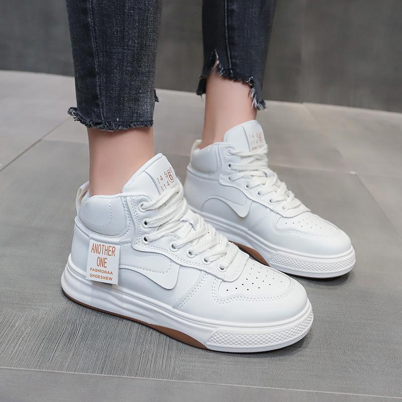 Мода 2024 Осень Новая мода Высокие кроссовки Обувь для женщин Прогулки Повседневная спортивная обувь