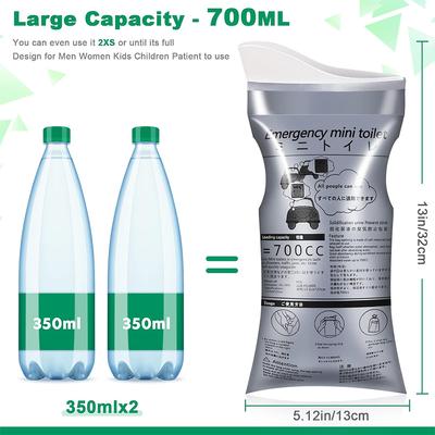 Наружные аварийные мешки для мочи 700 мл (1/8/12/20 шт.) - Портативный одноразовый туалет для кемпинга, путешествий, пробок - Унисекс