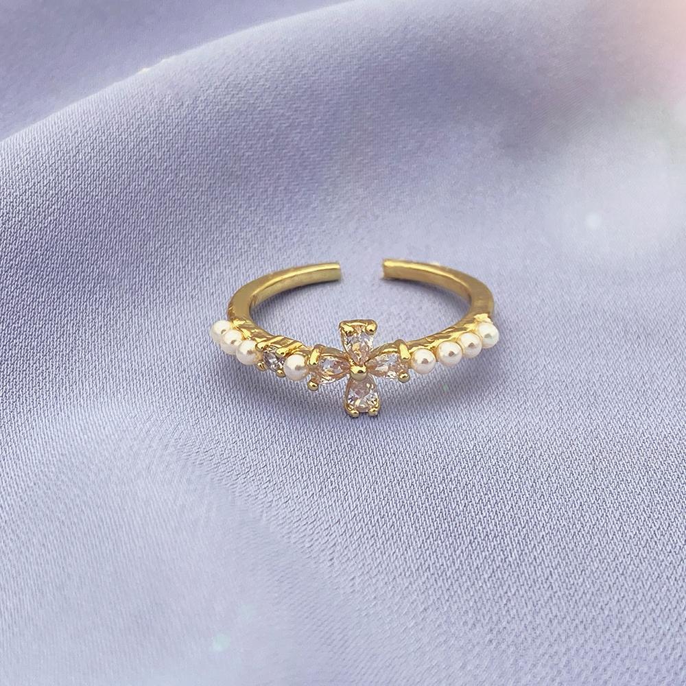 Модные геометрические кольца золотого цвета, сверкающее открытое кольцо с цирконом, эффектные ювелирные изделия для женщин
