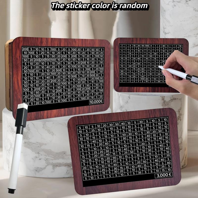 Копилка деревянная копилка 1000/2000/3000/5000/10000 евро с копилкой многоразового использования с целью сбережения и коробками с числами